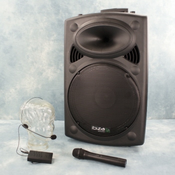 Altavoz Con Microfono IBIZA SOUND PORTHEAD12 Micro De Diadema 203.5MHz VHF Compatible PORT12VHF-BT PORT15VHF-BT
