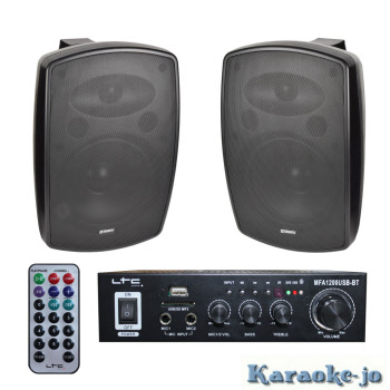 beloning Isoleren Soepel Zwarte 4 Inch Buiten speakers met Bluetooth versterker
