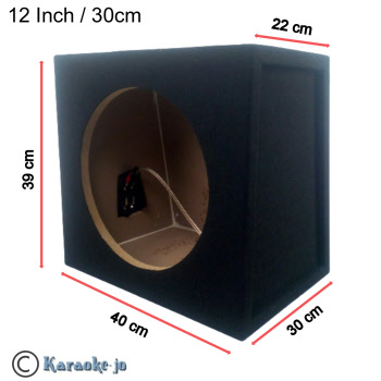 MDF Subwooferkist 12'' Bandpass 1x aansluiting | - Subwoofers