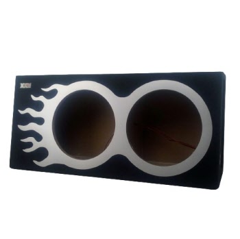 Subwoofer Kist 2 x 10 Inch 25cm met aluminium design