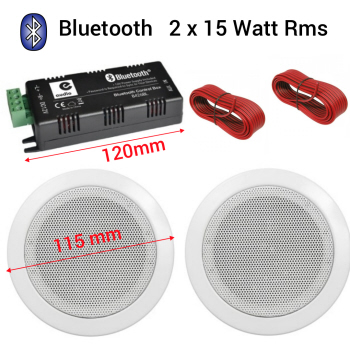 Economisch Iedereen Wat is er mis Bluetooth plafond luidspreker set wit 2x 11,5Cm 50Watt