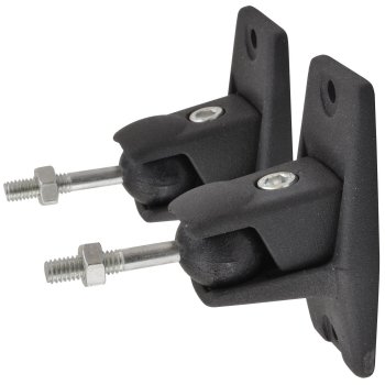 Alera Moderne Metallrollen für Höhenverstellbare Tischgestelle Schwarz 4er-Set