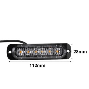 LED flitser zwaailicht Amber (oranje) met magneetbevestiging